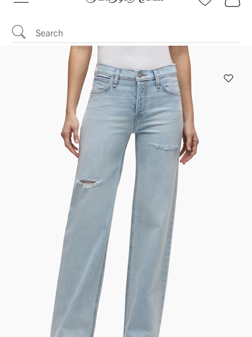 Hudson Jeans (Rosie) Pale Blue High-Rise Straight Leg Jeans Size 27 - Picture 9 of 14